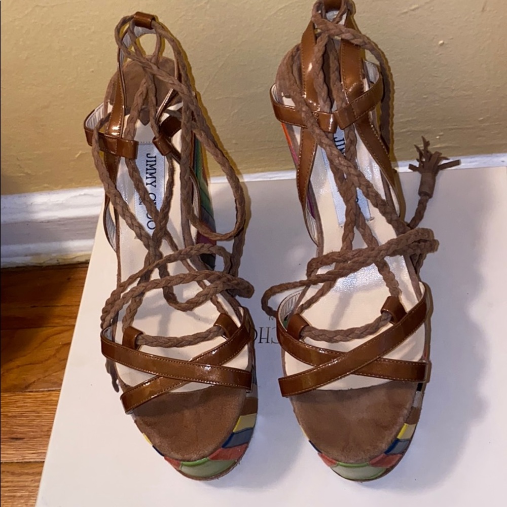 Jimmy Choo Wedge Platform Used In Box - image 5